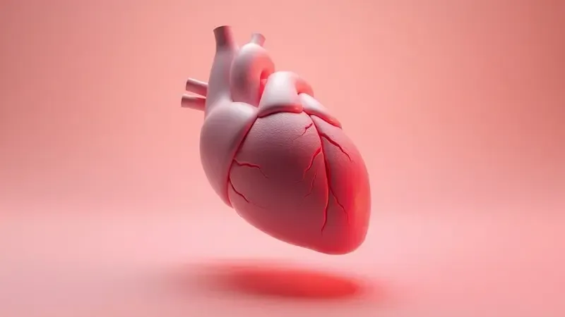 Representação 3D de coração anatômico com áreas destacadas representando condições cardíacas detectáveis por smartwatch.