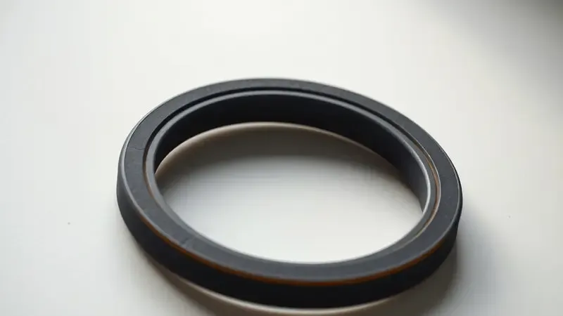 Close conceitual em 3D de uma vedação de smartwatch com sinais sutis de desgaste por calor, impacto e envelhecimento.