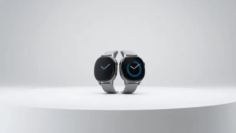 Comparação visual entre soft reset e hard reset em smartwatches com render 3D conceitual