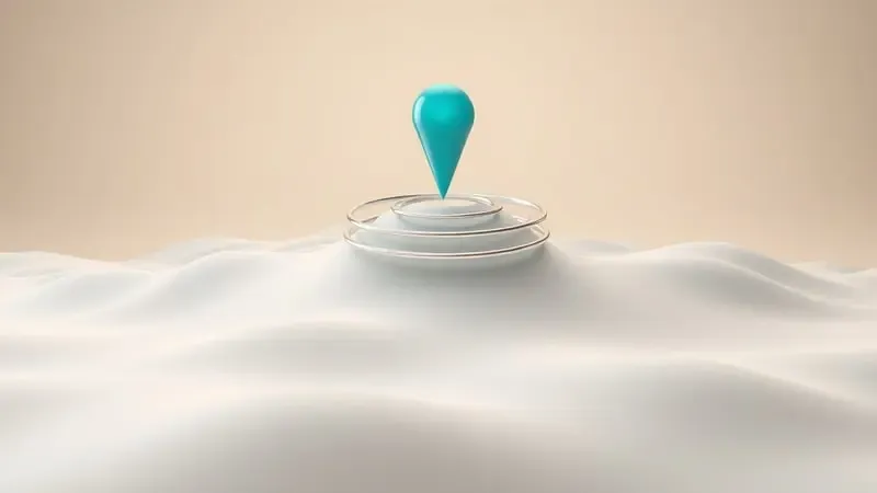 Representação conceitual de tecnologia GPS com mapa topográfico abstrato e sinal de satélite em renderização 3D