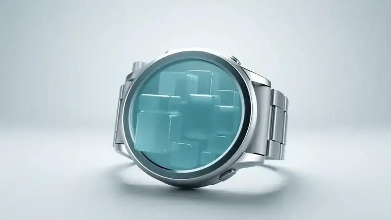 Conceito visual de liberação de espaço de armazenamento em smartwatch para novos aplicativos