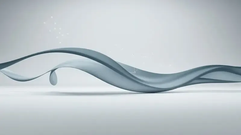 Visualização conceitual de rastreamento esportivo com inteligência artificial e trilhas de movimento abstratas em 3D