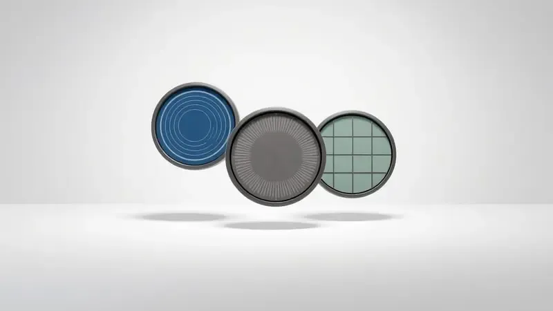 Composição 3D com mostradores abstratos e padrões geométricos representando personalização de display e interface de smartwatch.