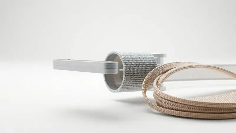 Sistema de conexão de pulseiras especiais para smartwatch em renderização 3D conceitual com texturas variadas.