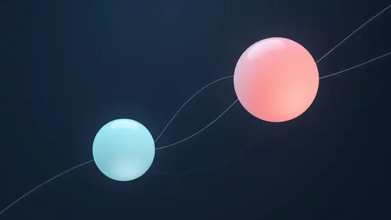 Renderização 3D abstrata das tecnologias de monitoramento do sono: sensores de movimento, batimentos cardíacos e oxigenação